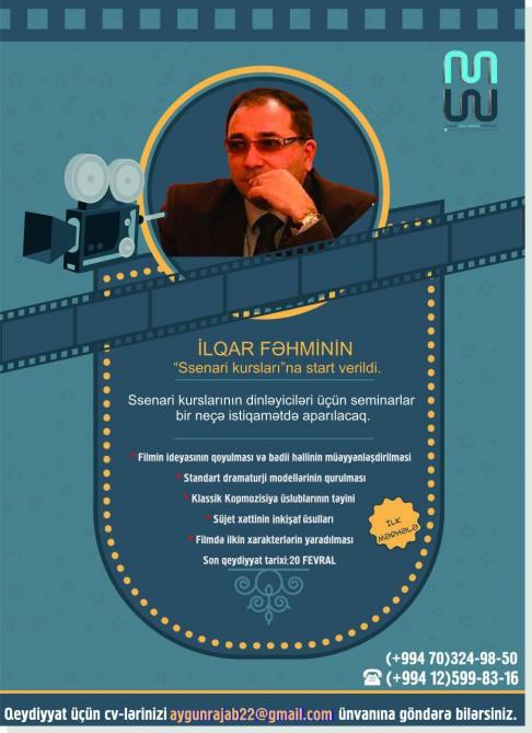 Gənc yazıçılar üçün ssenari kursları