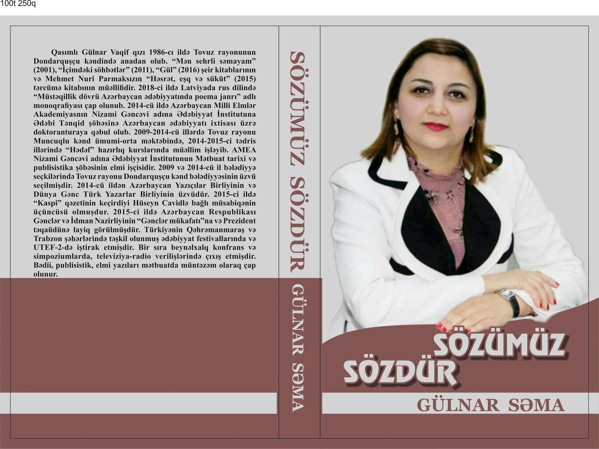 Gülnar Səmanın “Sözümüz sözdür”kitabı nəşr olunub<br>