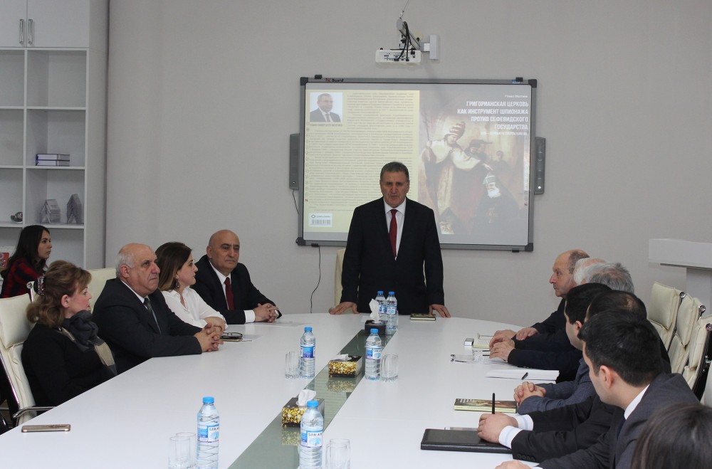 “Qriqorian kilsəsi Səfəvilər dövlətinə qarşı casusluq aləti kimi kitabının təqdimatı olub