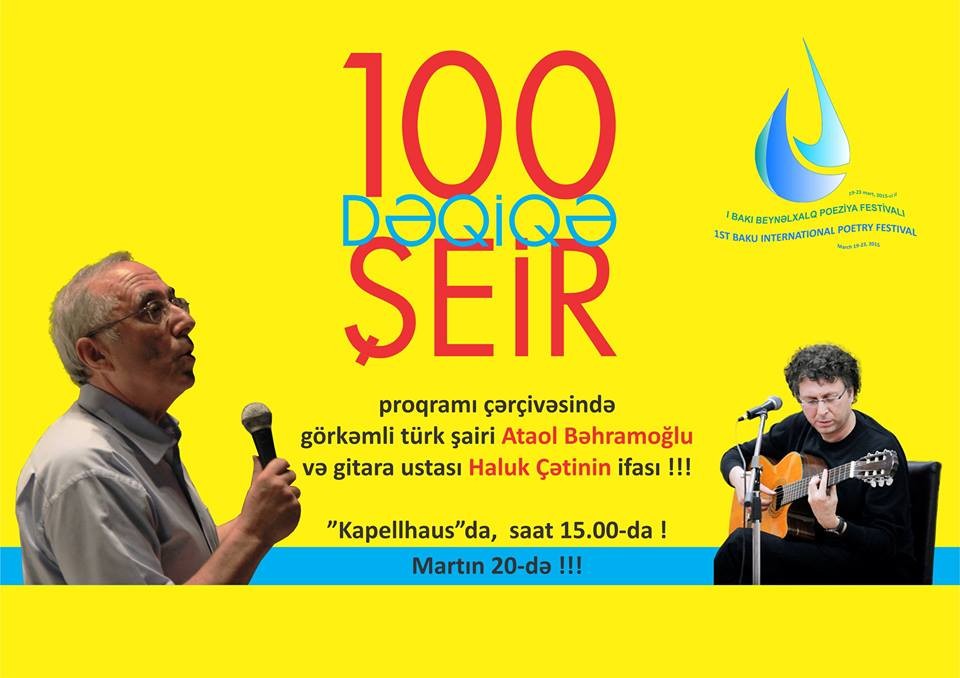 Bakıda 100 dəqiqə şeir oxuyacaqlar