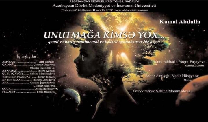 “Unutmağa kimsə yox” festivalda nümayiş olunub