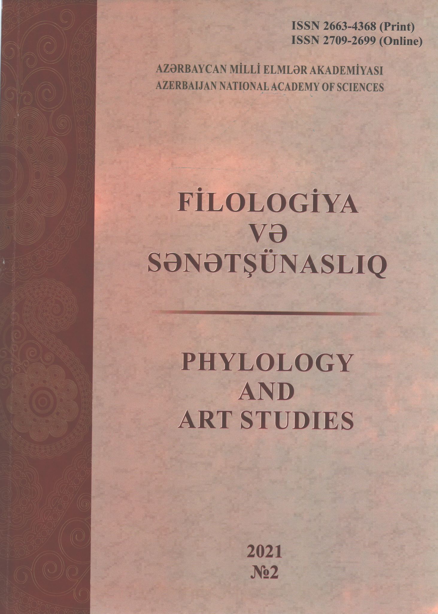 “Filologiya və sənətşünaslıq” jurnalının növbəti sayı çap olunub