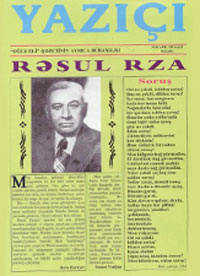 “Yazıçı”nın yeni sayı Rəsul Rzaya həsr olunub