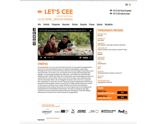 “Nar bağı” filmi beynəlxalq festivalda