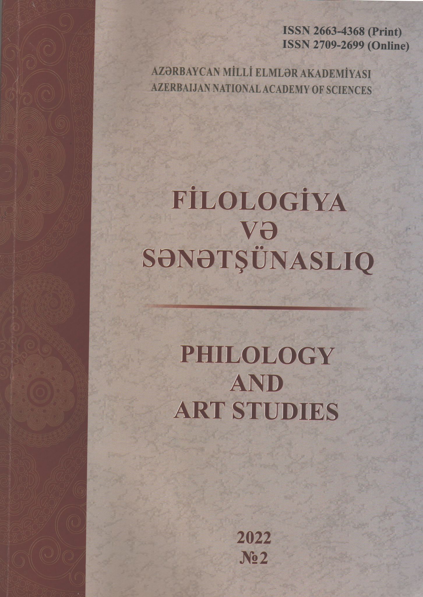 “Filologiya və sənətşünaslıq” jurnalının növbəti sayı çap olunub