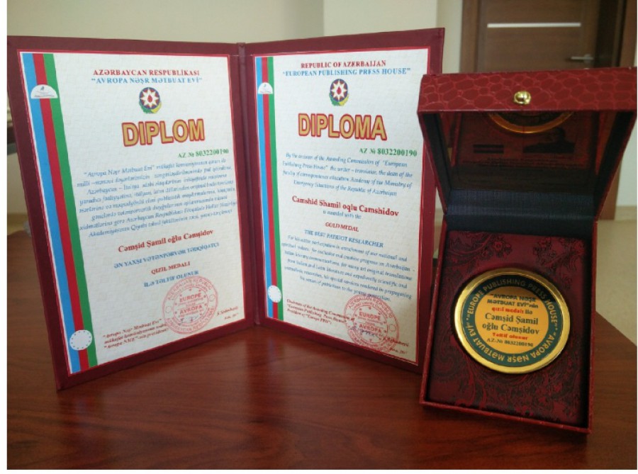 “İtalyan ədəbiyyatı antologiyası”nın tərcüməçisi qızıl medal və diplomla təltif edilib