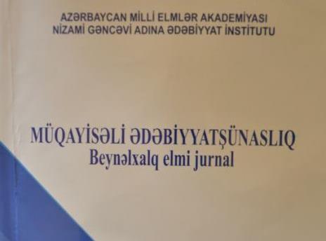 "Müqayisəli ədəbiyyatşünaslıq" jurnalının yeni sayı çıxıb