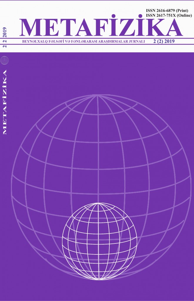 “Metafizika” jurnalının 2019/2- ci sayı işıq üzü görüb