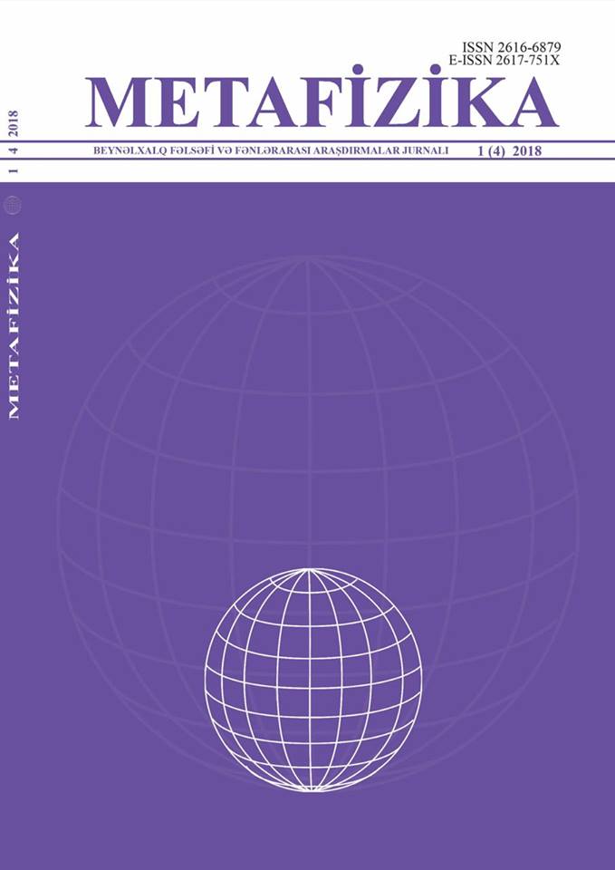 “Metafizika” jurnalının 2018/4-cü sayı işıq üzü görüb