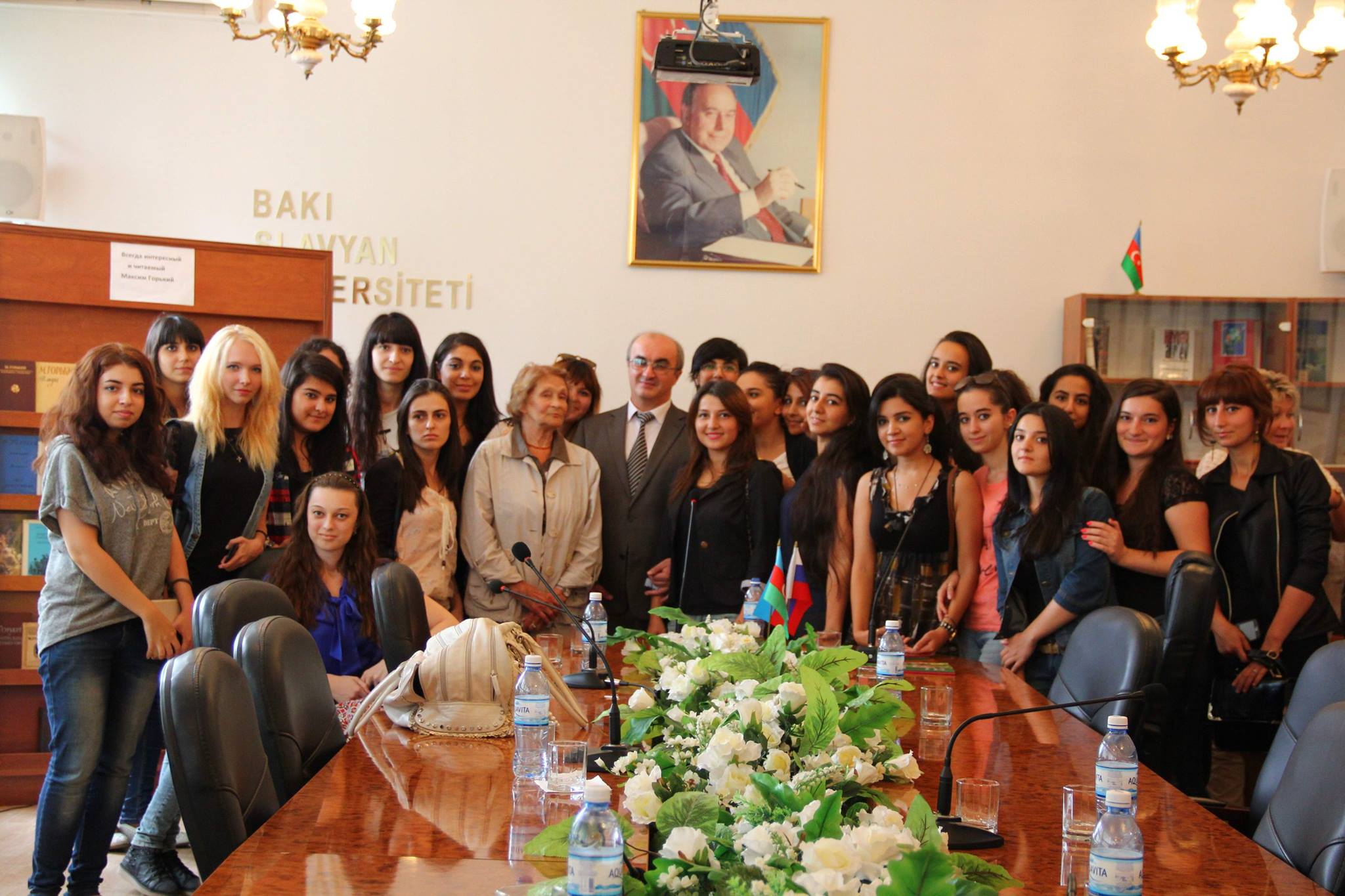 BSU-da Maksim Qorkinin nəvəsi ilə görüş olub - <span>FOTOLAR</span><br>